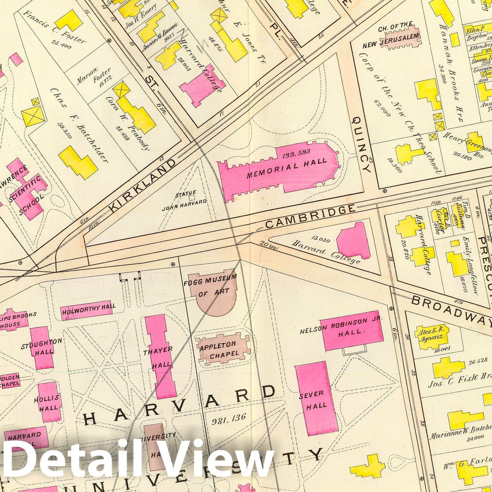 Historic Map : City Atlas - 1903 18. Ward 8. - Vintage Wall Art