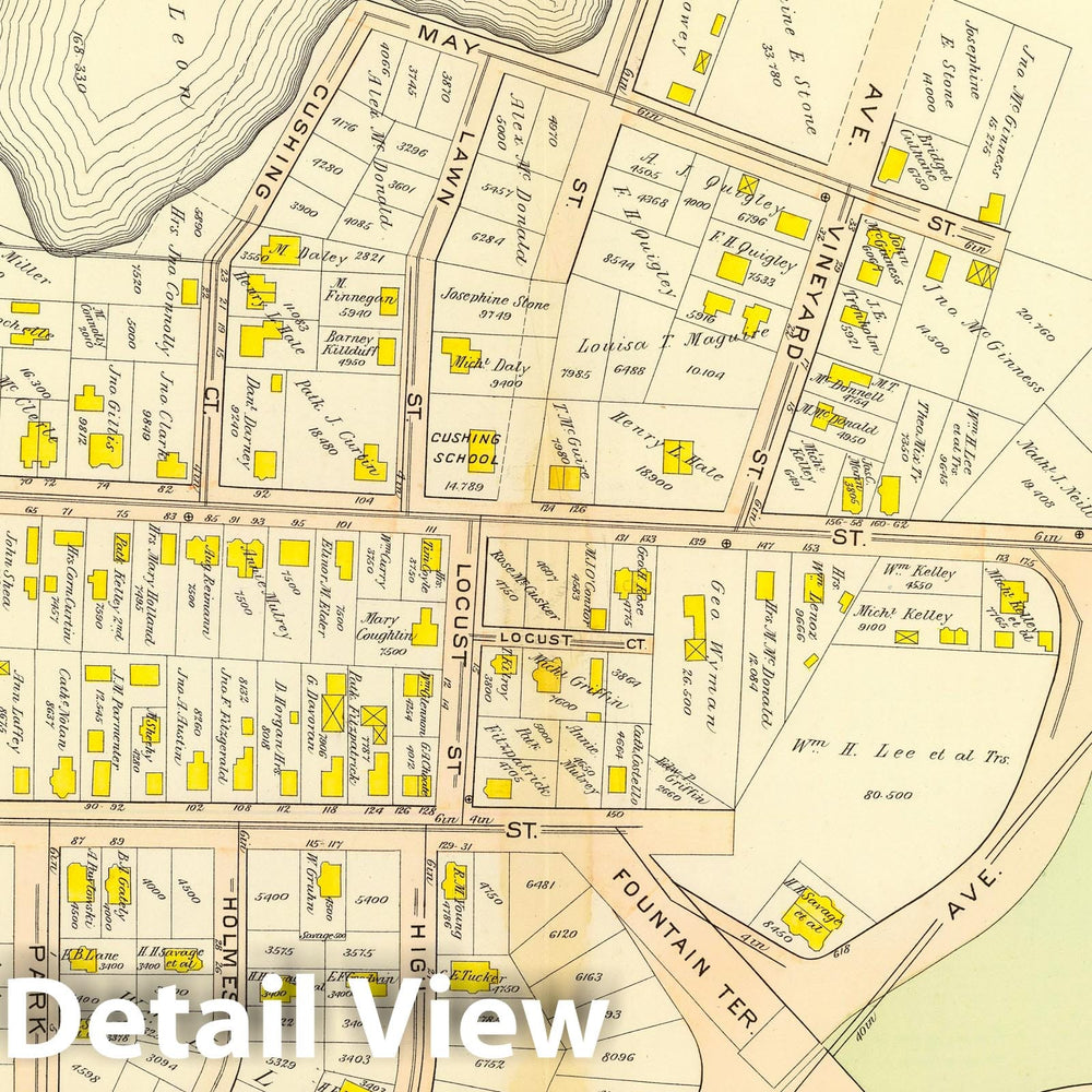 Historic Map : City Atlas - 1903 33. Ward 9. - Vintage Wall Art