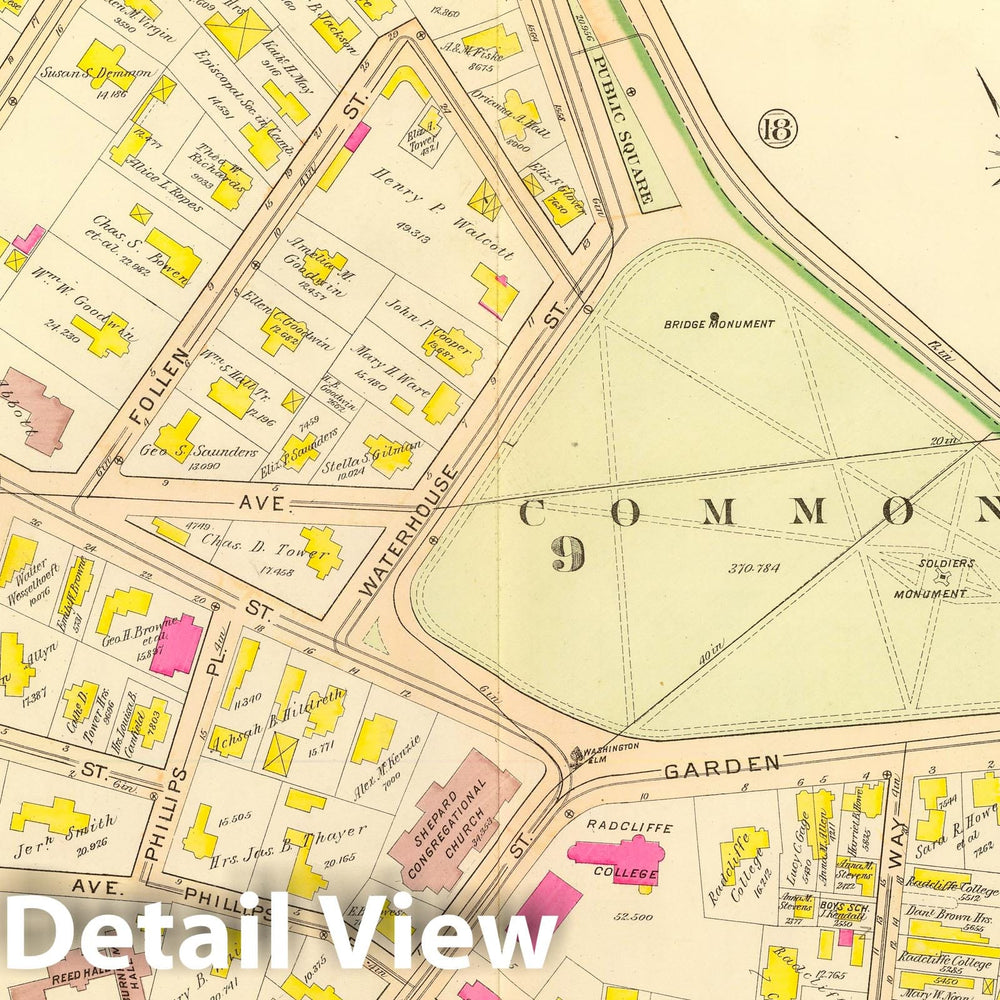 Historic Map : City Atlas - 1903 21. Ward 9. - Vintage Wall Art