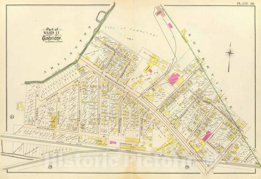 Historic Map : City Atlas - 1903 30. Ward 11. - Vintage Wall Art