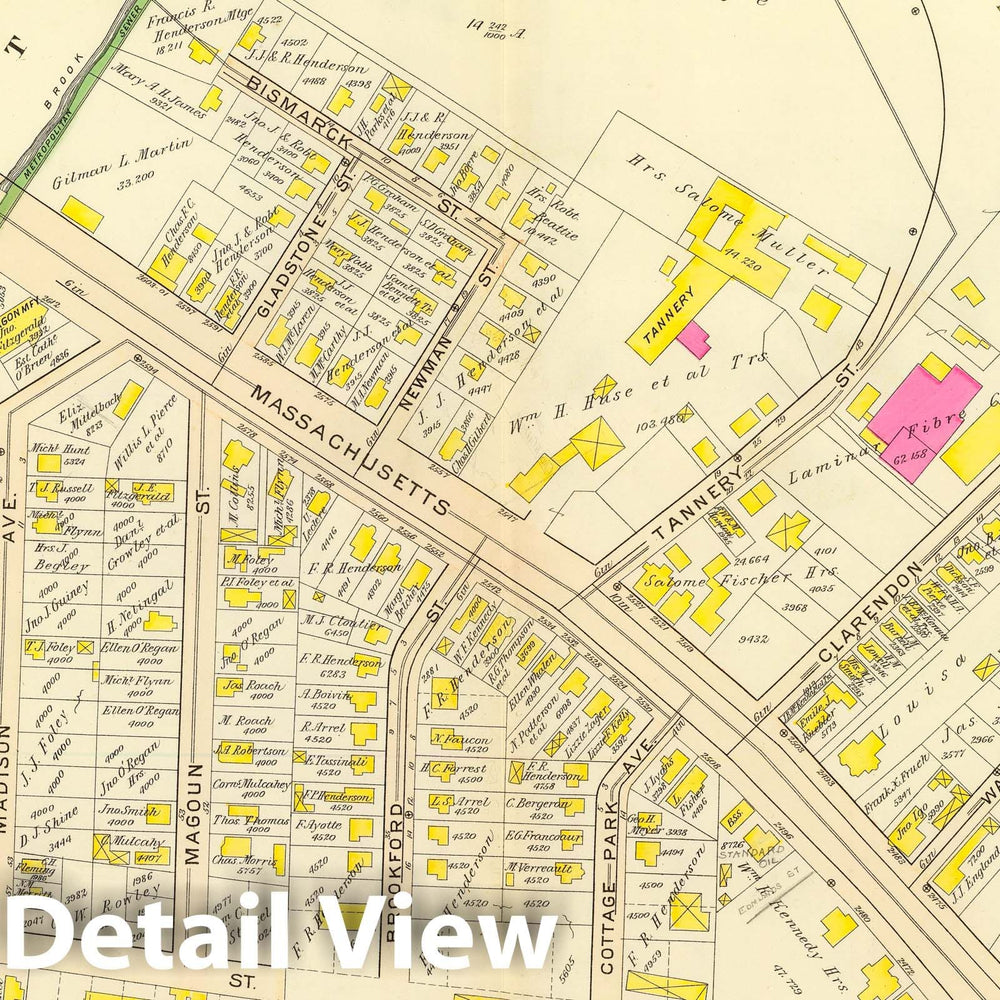 Historic Map : City Atlas - 1903 30. Ward 11. - Vintage Wall Art