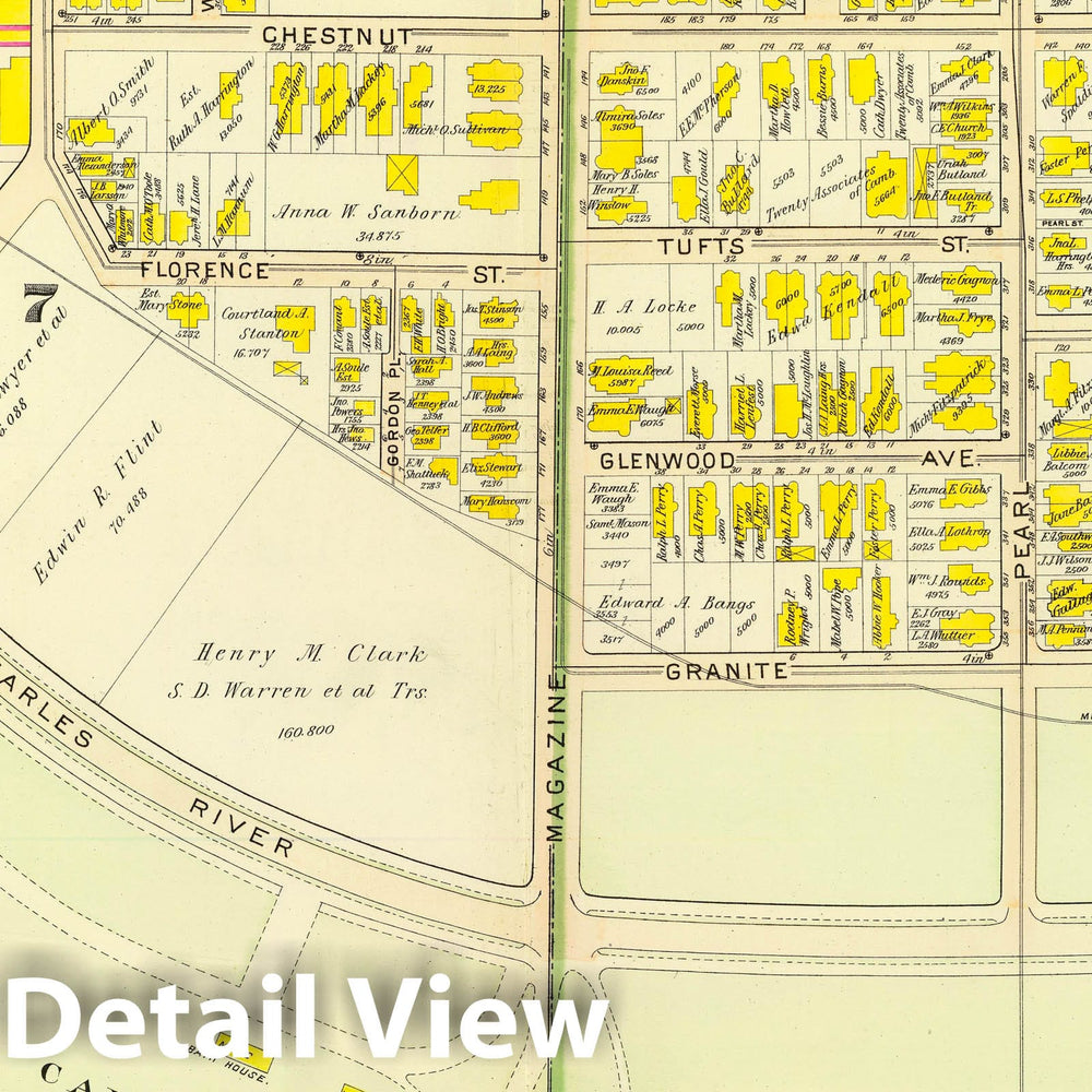 Historic Map : City Atlas - 1903 4. Wards 6-7. - Vintage Wall Art