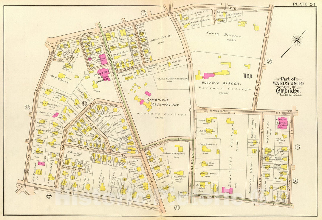 Historic Map : City Atlas - 1903 24. Ward 9-10. - Vintage Wall Art