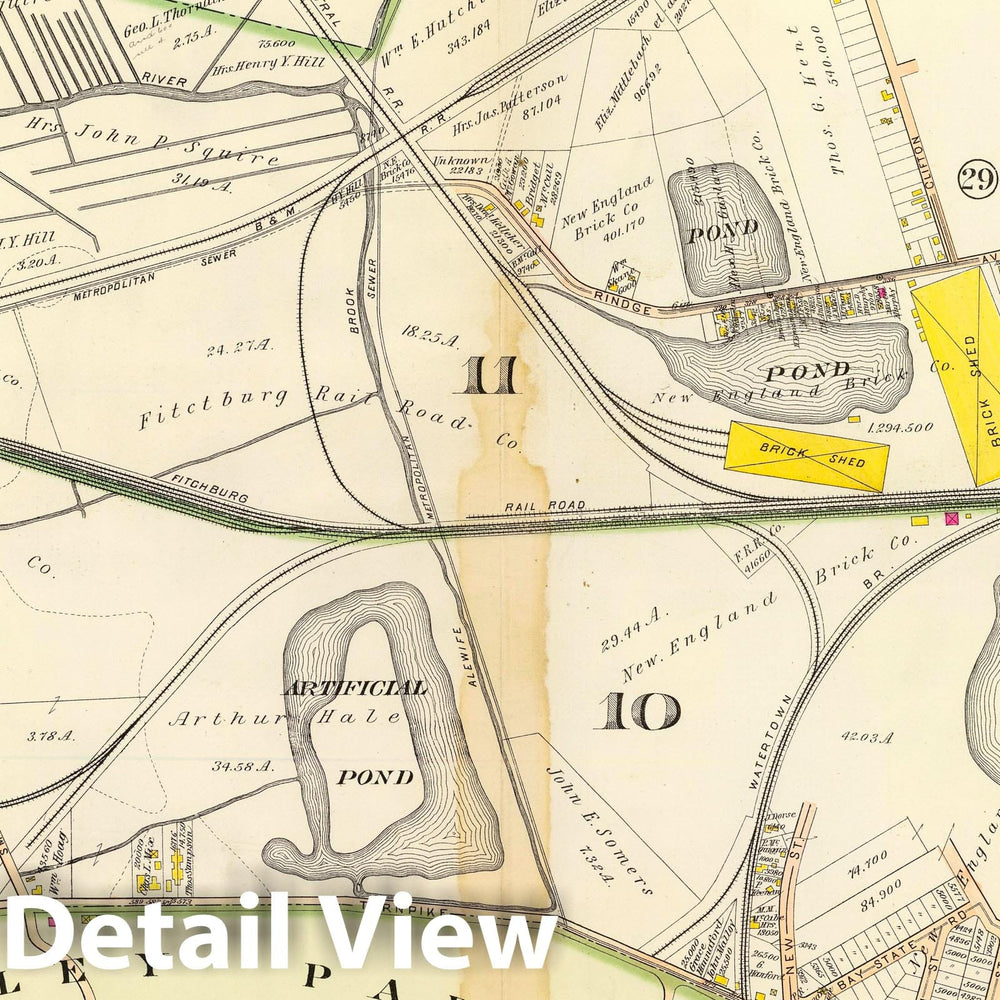 Historic Map : City Atlas - 1903 35. Wards 9-11. - Vintage Wall Art