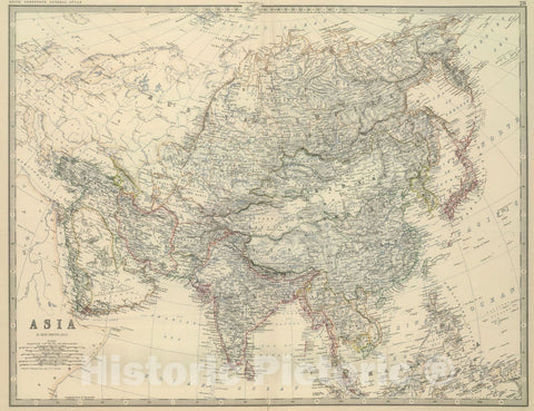 Historic Map : 1879 Asia. - Vintage Wall Art