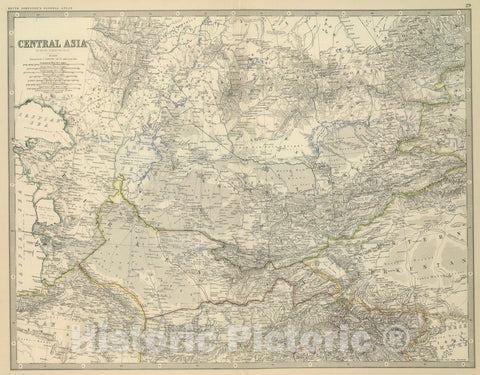 Historic Map : 1879 Central Asia. - Vintage Wall Art