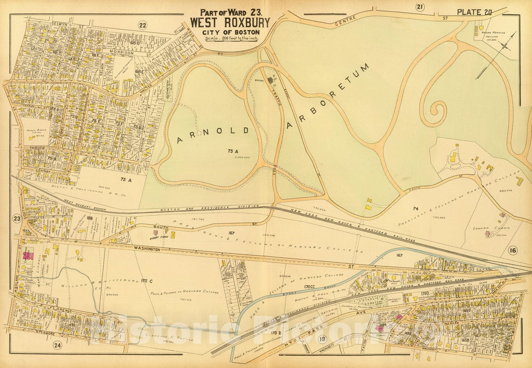 Historic Map : City Atlas - 1899 20. Ward 23 West Roxbury. - Vintage Wall Art