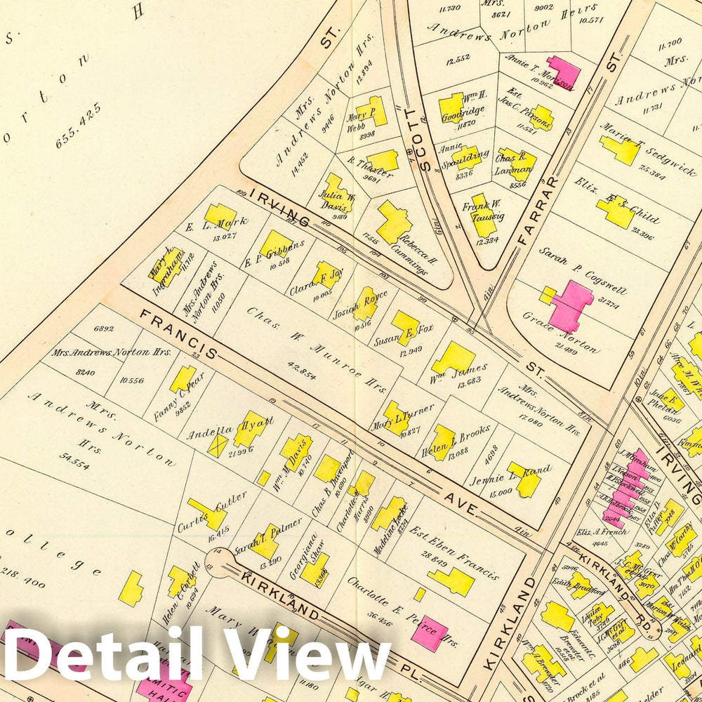 Historic Map : City Atlas - 1903 19. Ward 8. - Vintage Wall Art