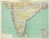 Historic Map : India; Sri Lanka, 1930 Inde Medionale. , Vintage Wall Art