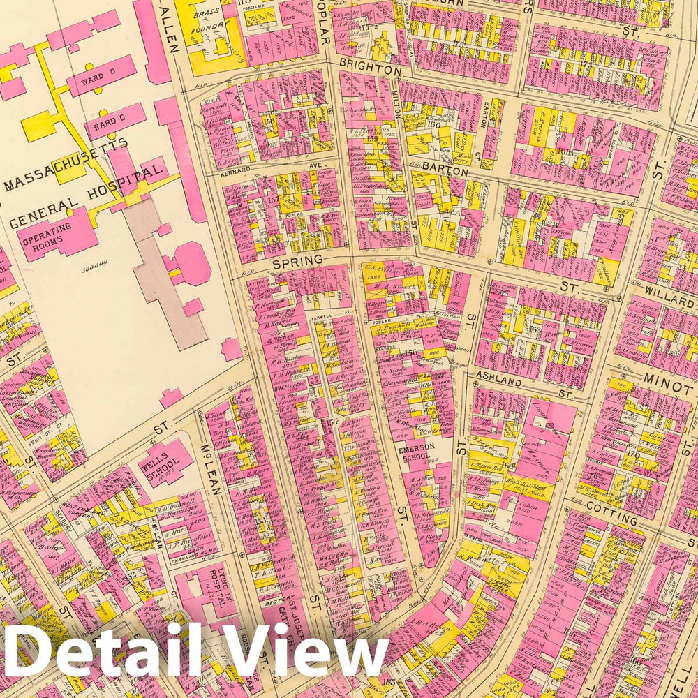 Historic Map : City Atlas - 1895 6. Ward 8. - Vintage Wall Art