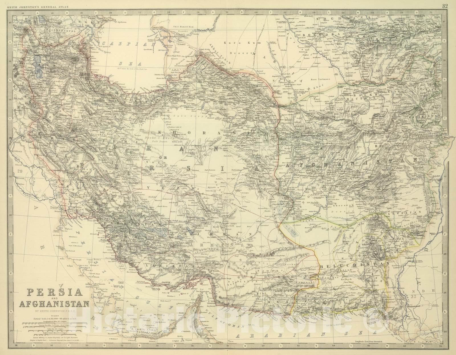 Historic Map : 1879 Persia and Afghanistan : Vintage Wall Art