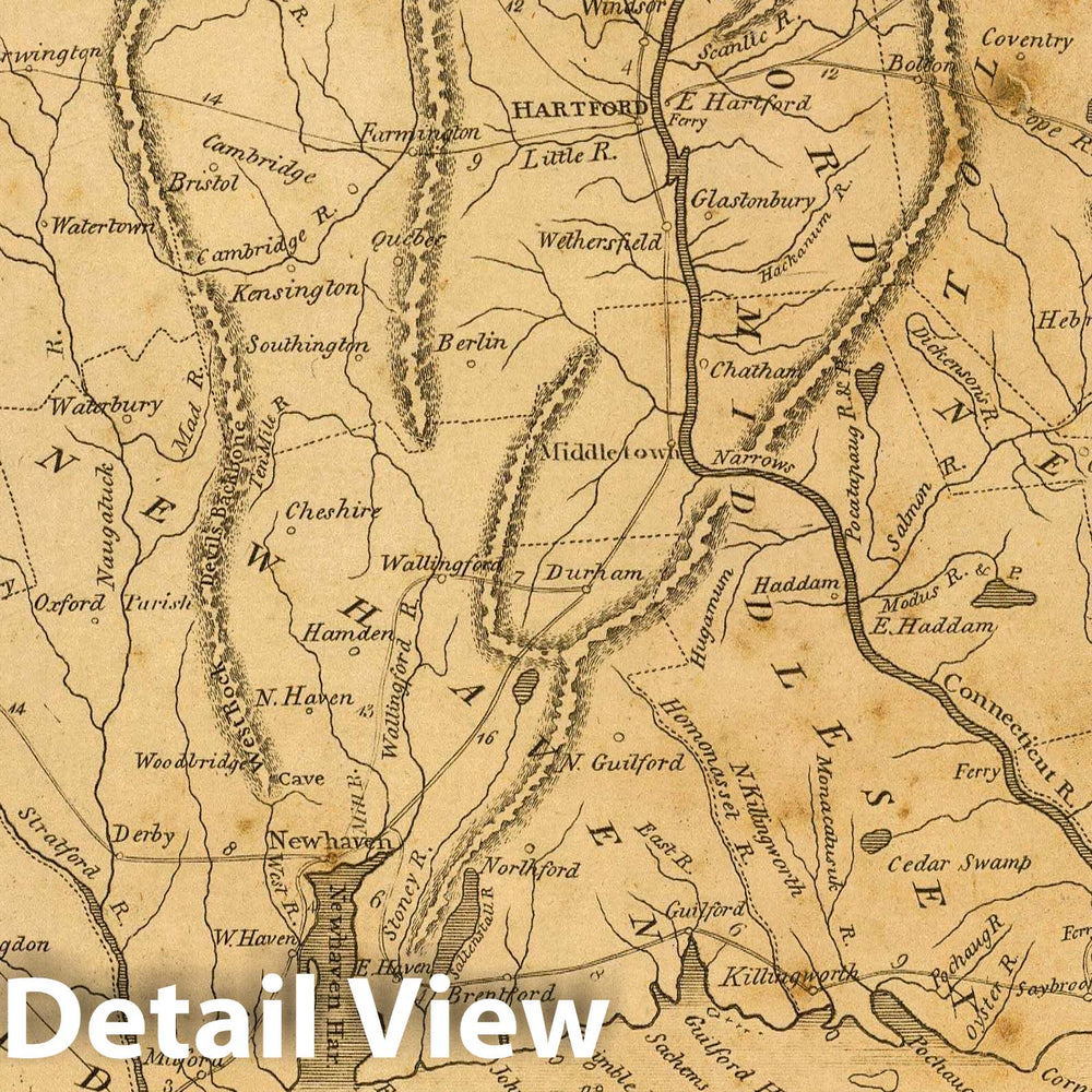 Historic Map : 1812 Connecticut. - Vintage Wall Art