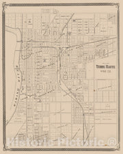 Historic Map : Terre Haute (Ind.), Indiana, 1876 Plan of Terre Haute ...