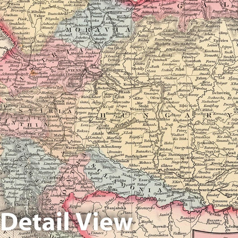 Historic Wall Map : 1857 Austrian empire - Vintage Wall Art