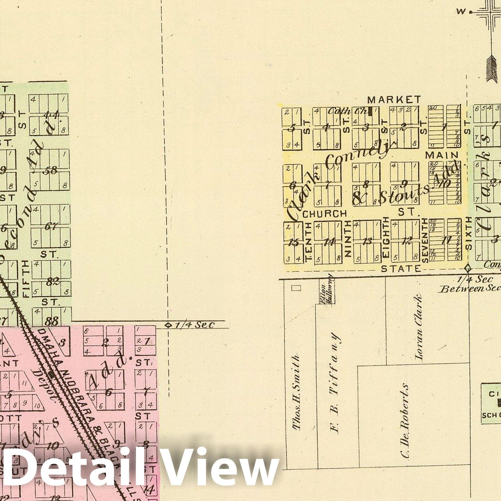 Historic Map : 1885 St. Edwards, Albion. - Vintage Wall Art