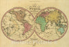 Historic Map : 1836 Map Of The World on the Globular Projection. - Vin ...