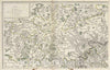 Historic Map : France, 1705 Pais scituez entre le Rhein, la Saare, la Moselle, et la Basse Alsace (northwestern sheet). , Vintage Wall Art