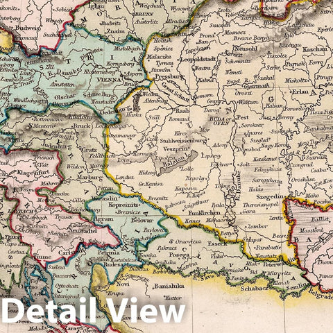 Historic Map : 1832 Austrian Empire. v1 - Vintage Wall Art