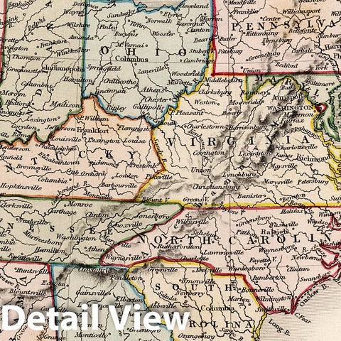 Historic Map : 1832 United States. - Vintage Wall Art