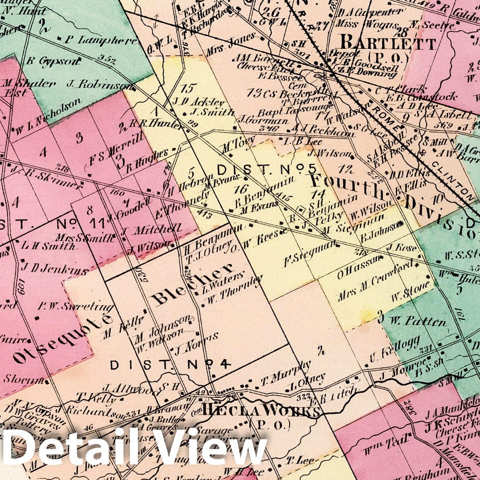 Historic Map : 1874 Westmoreland, Oneida County, New York. - Vintage Wall Art