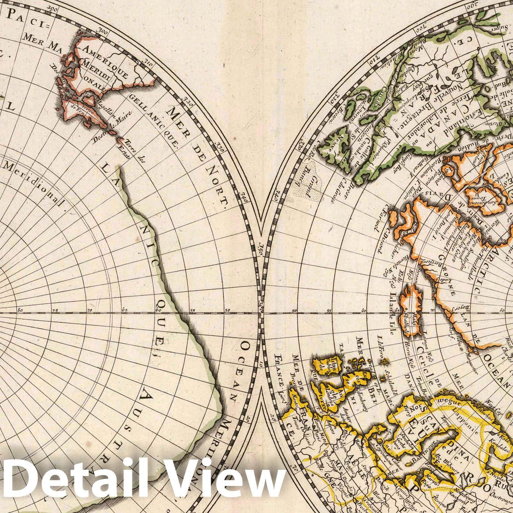 Historic Map : 1679 Polar Regions. - Vintage Wall Art