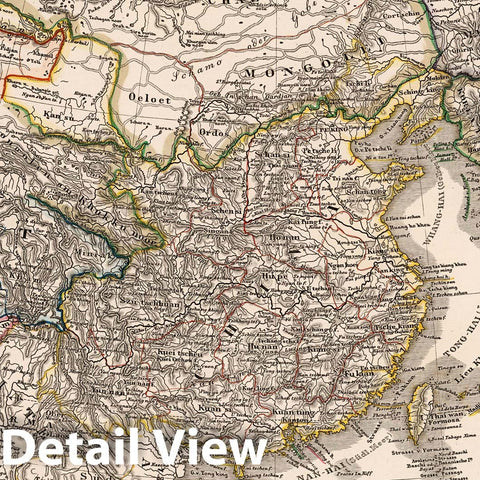 Historic Map : China, 1850 China und Japan. (China and Japan). v2 , Vintage Wall Art