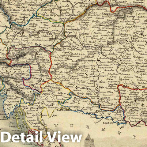Historic Map : 1851 Austria. - Vintage Wall Art