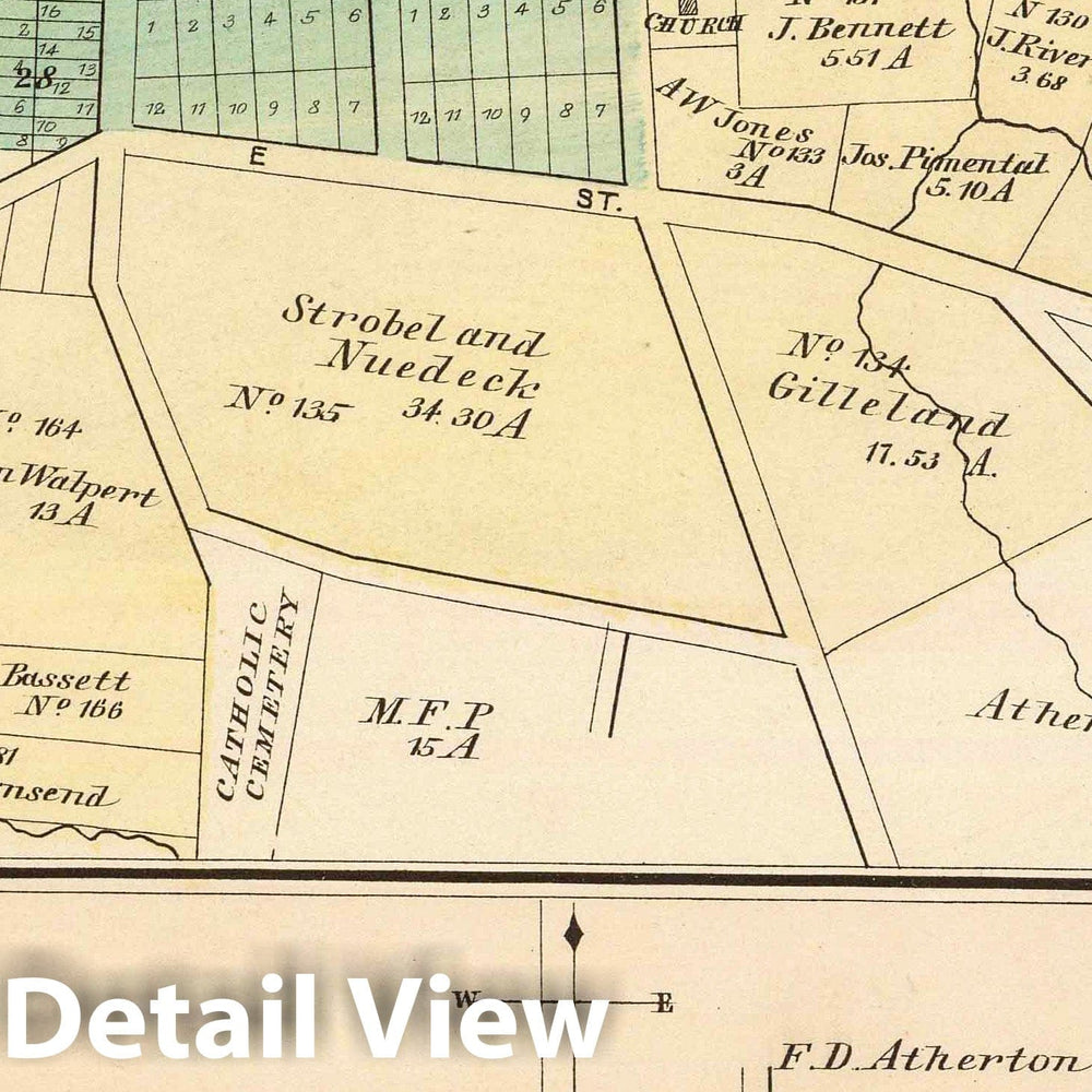 Historic Map : 1878 Haywards, San Lorenzo. - Vintage Wall Art