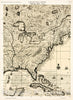 Historic Map : Plate 27. Facsimile Cartography 1492-1867. Popple Map, 1733. - Vintage Wall Art