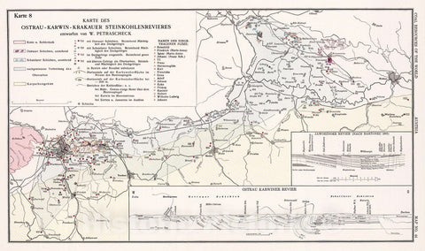 Historic Map : Geologic Atlas - 1913 Coal Fields No. 8, Austria. Coal Resources of the World. - Vintage Wall Art