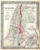 Historic Map : 1874 A new map of Palestine or the Holy Land. - Vintage Wall Art