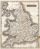 Historic Map : School Atlas - 1822 England and Wales - Vintage Wall Art