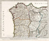 Historic Map : 1707 L'Espagne (northwestern sheet). - Vintage Wall Art