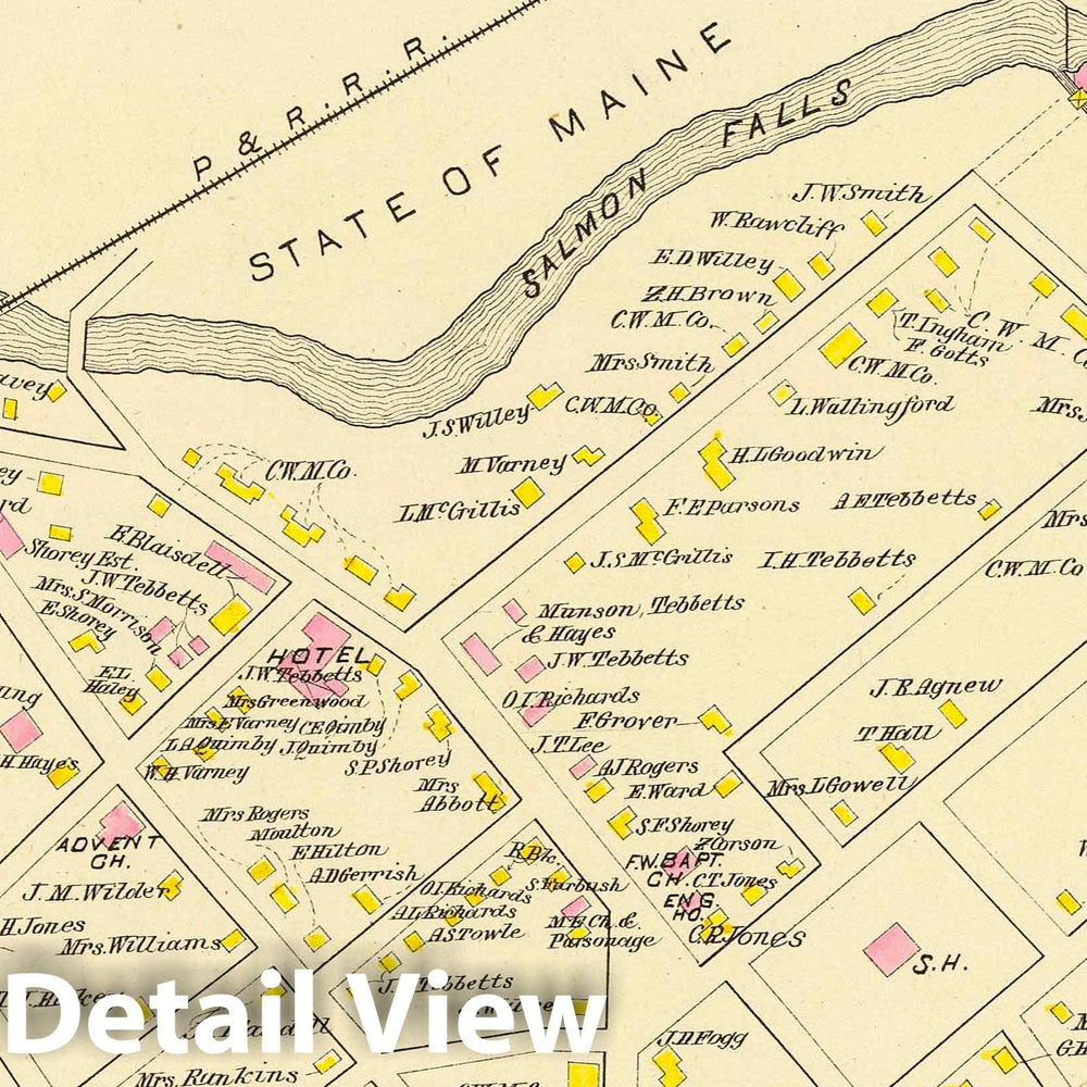 Historic Map : 1892 East Rochester P.O. - Vintage Wall Art