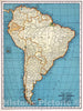 Historic Map : 1939 Rand McNally Popular map South America - Vintage Wall Art