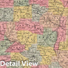 Historic Map : 1859 Arkansas. v2 - Vintage Wall Art