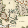 Historic Map : Denmark, 1695 Royaume de Danemark. , Vintage Wall Art