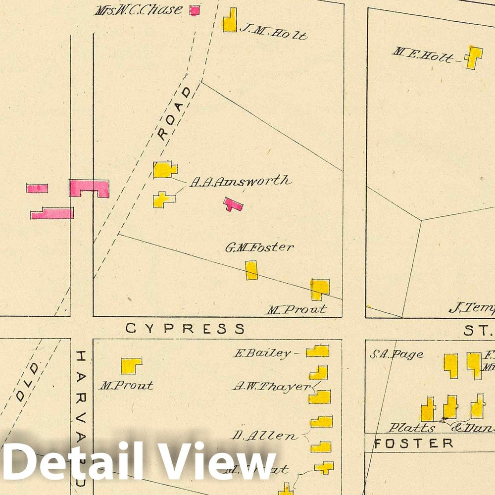 Historic Map : Manchester (N.H.), New Hampshire, 1892 E. Manchester, Bakerville, Ward 6. , Vintage Wall Art