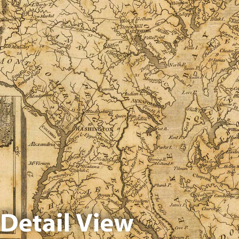 Historic Map : 1812 Maryland. - Vintage Wall Art