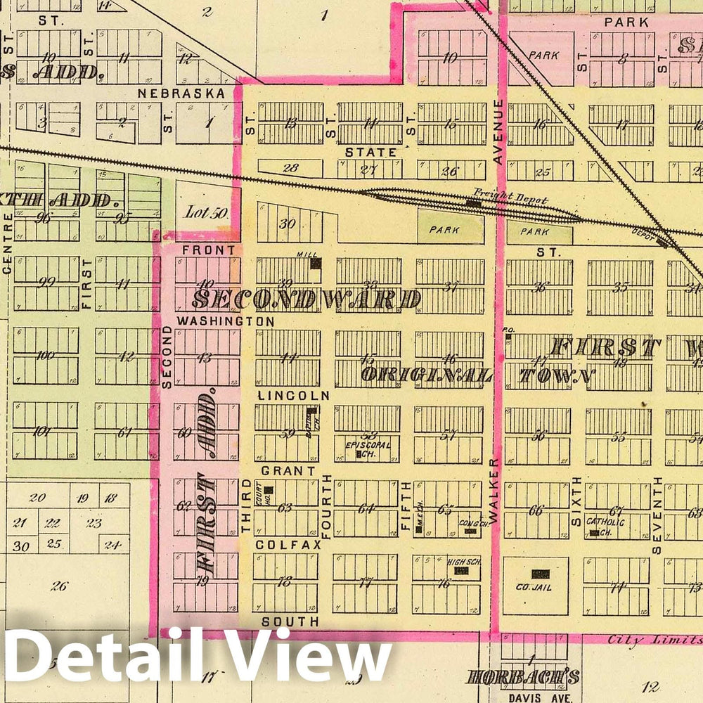 Historic Map : 1885 Blair, Neb. - Vintage Wall Art
