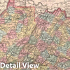 Historic Map : 1857 A New Map of the State of Virginia - Vintage Wall Art