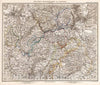 Historic Map : 1879 Sud-West Deutchland und Schweiz. (Southwest Germany and Switzerland - Northern Sheet). - Vintage Wall Art