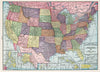 Historic Map : 1925 United States. - Vintage Wall Art