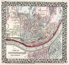 Historic Map : 1877 Plan of Cincinnati and Vicinity : Vintage Wall Art
