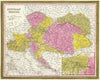 Historic Map : 1846 Austrian Empire : Vintage Wall Art