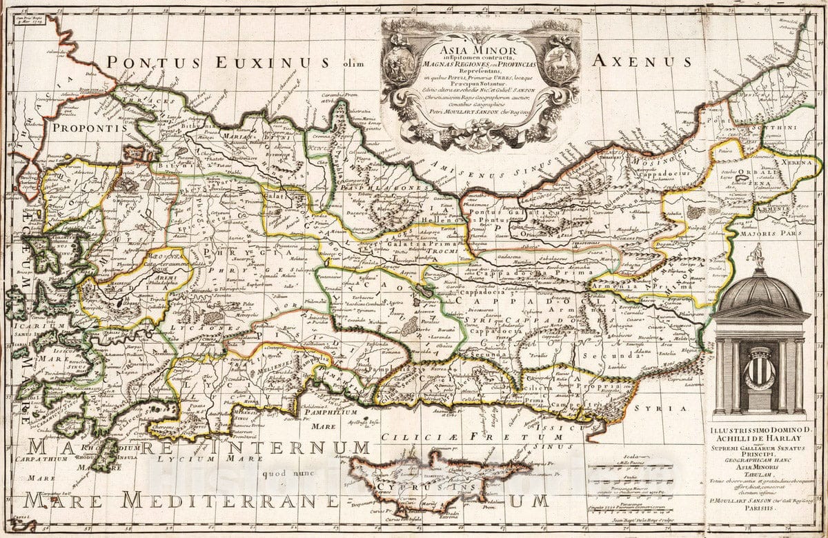 Historic Map : 1697 Asia Minor. - Vintage Wall Art
