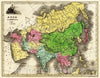 Historic Map : School Atlas - 1842 Asia. - Vintage Wall Art