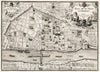 Historic Map : 1705 Plan de la Ville d'Orleans, France. - Vintage Wall Art