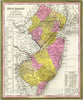 Historic Map : 1846 New Jersey. - Vintage Wall Art