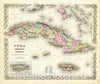 Historic Map : Cuba; Jamaica, 1856 Cuba, Jamaica And Porto Rico. , Vintage Wall Art